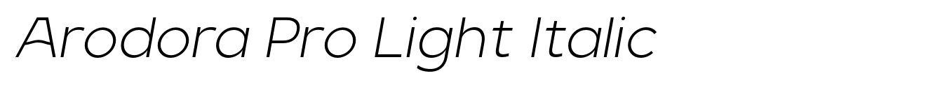 Arodora Pro Light Italic